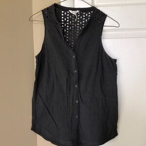 Dark Gray, sleeveless top, XS